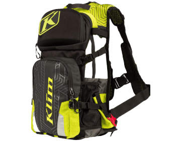 Black and yellow adventure motorcycle backpack