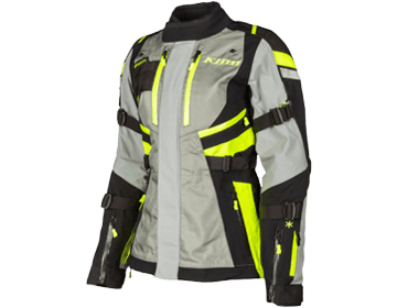 Grey and high-visibility women's motorcycle jacket